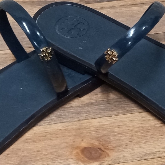 Tory Burch Navy Jelly Sandals - Picture 5 of 6